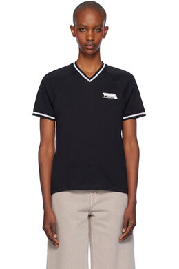 Maison Kitsuné: Чёрная футболка 