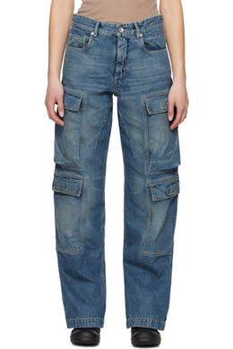Rick Owens Drkshdw: Синие джинсы  Cargo