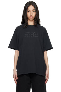 MM6 Maison Margiela: Чёрная футболка 