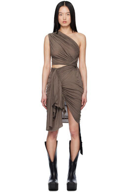 Rick Owens Drkshdw: Коричневое платье 