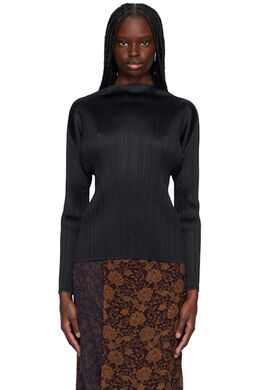 Pleats Please Issey Miyake: Чёрный топ 