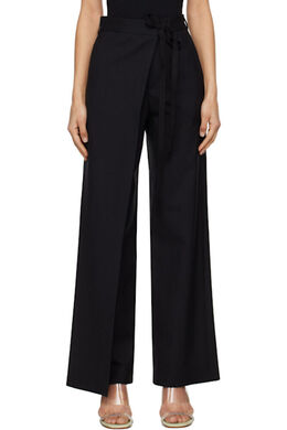 MM6 Maison Margiela: Чёрные брюки 