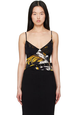 Versace Jeans Couture: Чёрный топ 