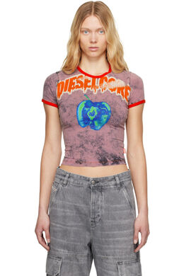 Diesel: Фиолетовая футболка 