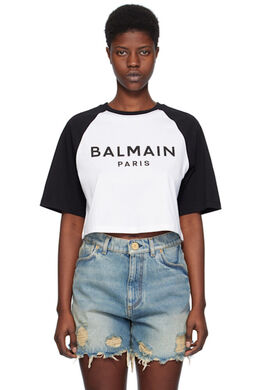 Balmain: Футболка с рукавом реглан 