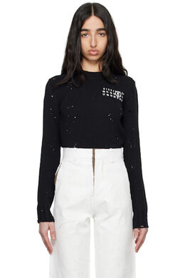 MM6 Maison Margiela: Чёрный свитер 