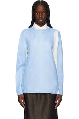 Comme Des Garcons Shirt: Синий свитер 