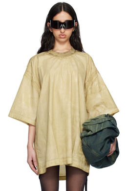 Rick Owens Drkshdw: Бежевая футболка 