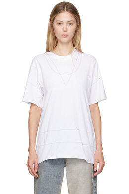 MM6 Maison Margiela: Белая футболка 