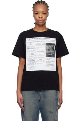 MM6 Maison Margiela: Чёрная футболка 