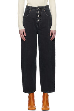 MM6 Maison Margiela: Чёрные джинсы 