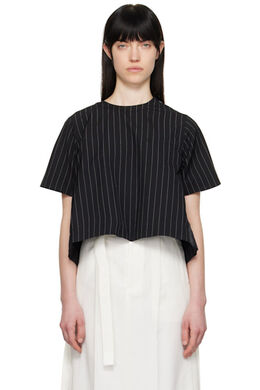 Sacai: Чёрная футболка 
