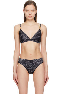 Versace Underwear: Чёрный бюстгальтер 