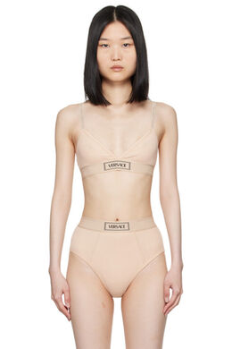 Versace Underwear: Бежевый бюстгальтер 