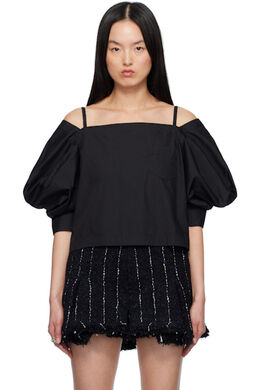 Sacai: Чёрная блуза 