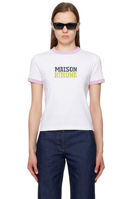 Maison Kitsuné: Белая футболка 