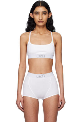 Versace Underwear: Белый бюстгальтер 