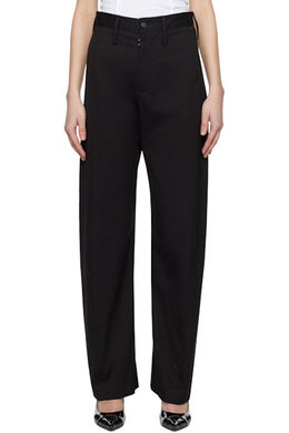 MM6 Maison Margiela: Чёрные брюки 
