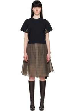 Sacai: Платье миди 