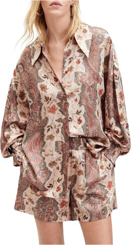 Allsaints: Розовая рубашка  Clay