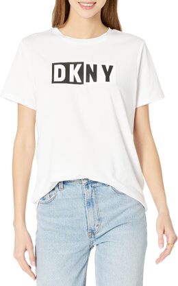 DKNY: Двухцветная футболка 