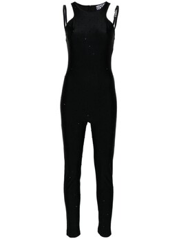 Versace Jeans Couture: Чёрный комбинезон 