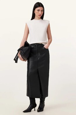 Allsaints: Кожаная юбка 