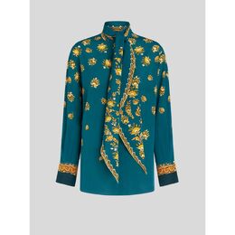 Etro: Зелёная блуза 