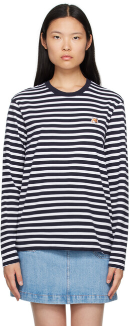 Maison Kitsuné: Тёмная футболка 