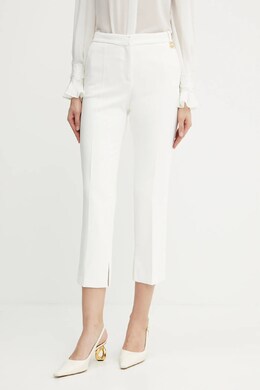 Elisabetta Franchi: Бежевые брюки 