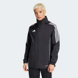 Adidas: Чёрная куртка  Tiro