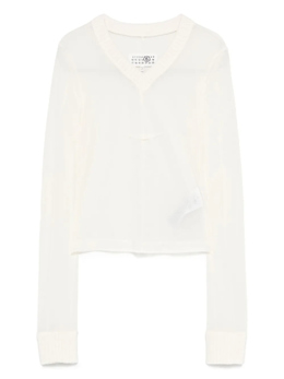 MM6 Maison Margiela: Футболка с v-образным вырезом 