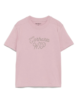 Carhartt WIP: Розовая футболка 