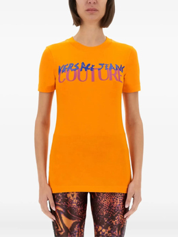 Versace Jeans Couture: Оранжевая футболка 