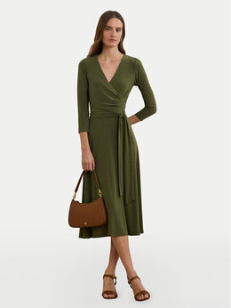 Lauren Ralph Lauren: Платье цвета хаки 