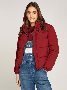 Tommy Jeans: Красный пуховик 