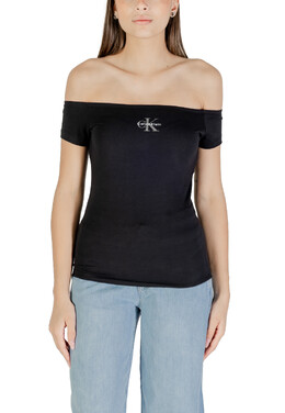 Calvin Klein Jeans: Чёрный топ 