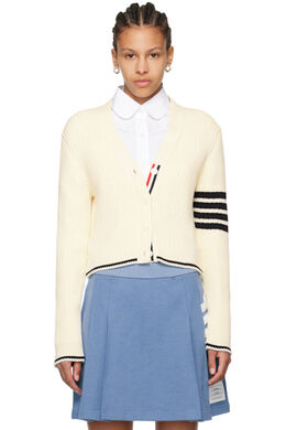 Thom Browne: Белый кардиган 
