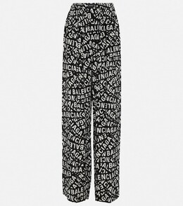 Balenciaga: Чёрные брюки 