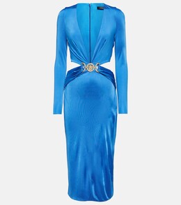 Versace: Атласное платье  Medusa Biggie
