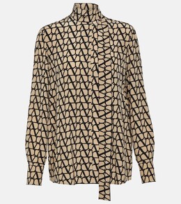 Valentino: Бежевая блуза 