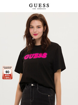GUESS: Чёрная футболка 