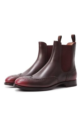 Santoni: Бордовые ботинки 