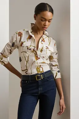 Lauren Ralph Lauren: Хлопковая рубашка 