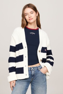 Tommy Jeans: Белый кардиган 