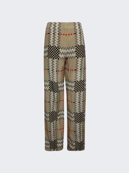 Burberry: Бежевые брюки 