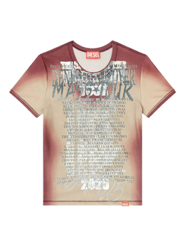 Diesel: Коричневая футболка 