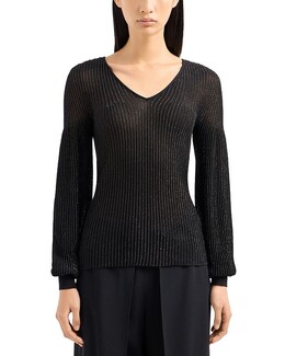 Emporio Armani: Свитер с v-образным вырезом 