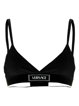 Versace: Чёрный бюстгальтер 