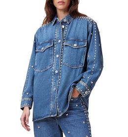 Allsaints: Синяя рубашка 